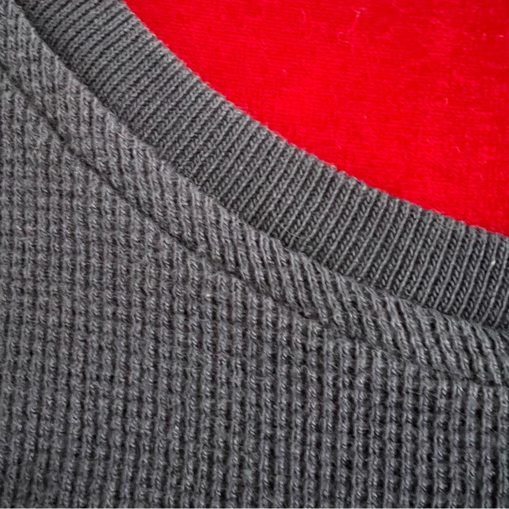 Denim & Co. waffle knit long sleeve crew neck tunic - Picture 3 of 9